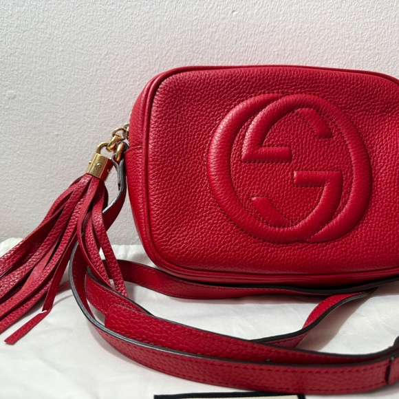Gucci Soho Disco Crossbody Small Red Leather - Picture 16 of 16